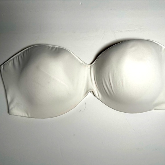 Dominique Bra 46D Strapless Convertible Underwire Contour White Full Figure NWOT - Picture 1 of 9
